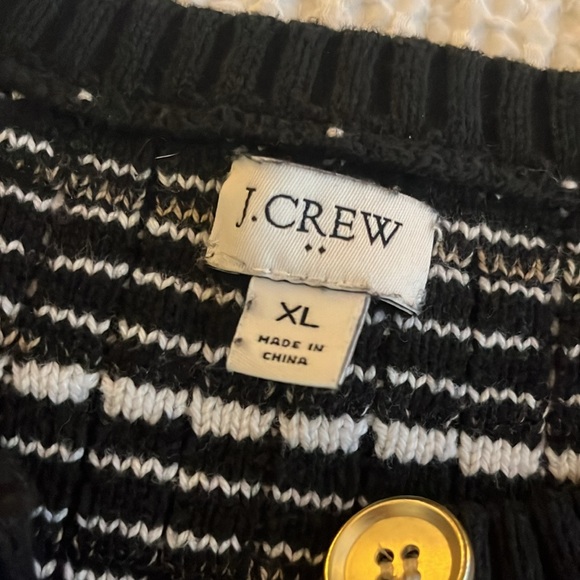 J. Crew Factory Black and White Cardigan - Picture 2 of 2
